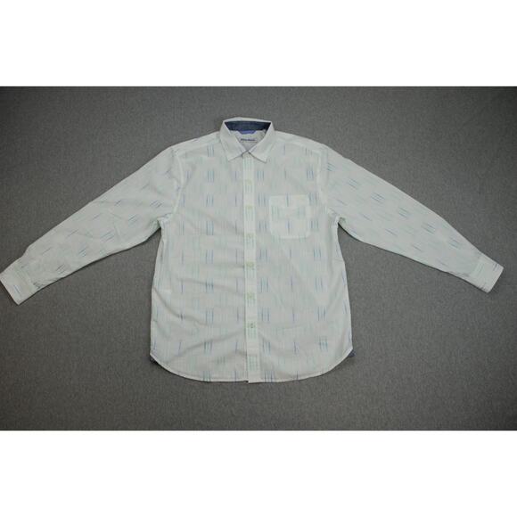 Tommy Bahama Shirt Mens Medium Cotton Blend Long Sleeve Button Up - Picture 2 of 8